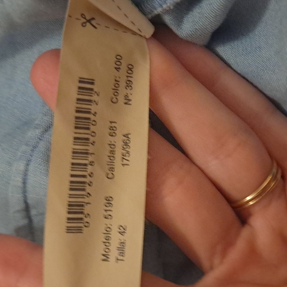 Massimo Dutti Denim Chambray Flutter Sleeve - Picture 6 of 6